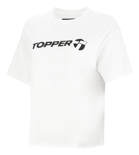 Remera Topper Mc Brand Blanco Negro Mujer