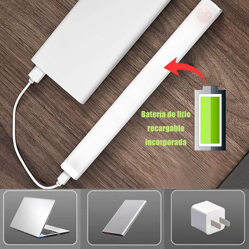 Heaimo 4pzs Lámparas Con Sensor De Movimiento Recargable Noche Led