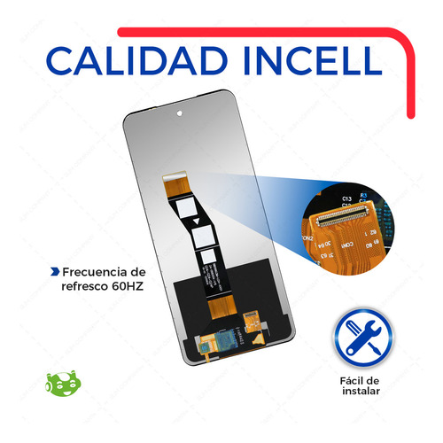 Pantalla Completa Compatible Con Moto G24 Power Xt2425-1 G24 Xt2423-1 G04 Xt2421 Incell Color Negro Slim Company
