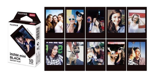 Rollo Fujifilm Instax Mini Black Marco Negro Entrega Prem