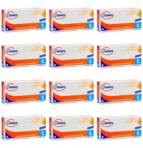 Cremer Luvas De Procedimento Tamanho G C/100 (kit C/12)