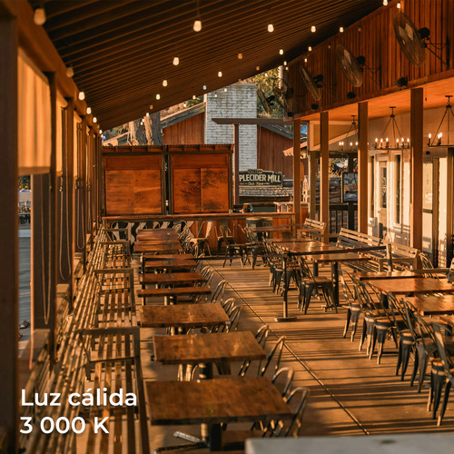 Serie De Luces 15 Focos Vintage Led Extensión 14.6m Exterior