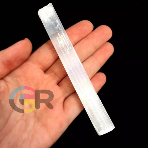 Bastão De Pedra Selenita Branca Bruta Natural - 13 A 15cm