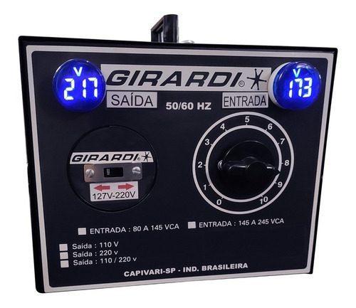 Regulador Manual De Voltagem 1050w Entrada 220v Saída Bivolt