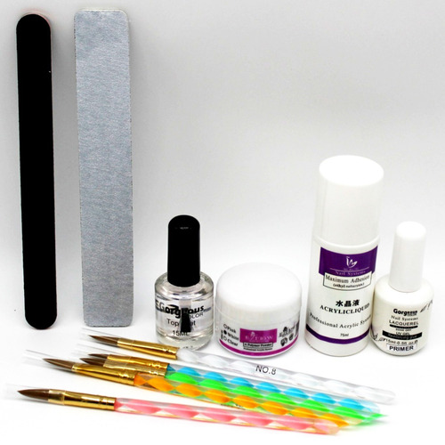 Kit Para Uñas Acrílico,completo!!, Hermoso Toque