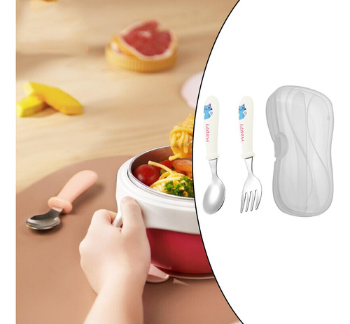 Juego De 2 Cucharas Y Tenedor Con Caja De Blanco