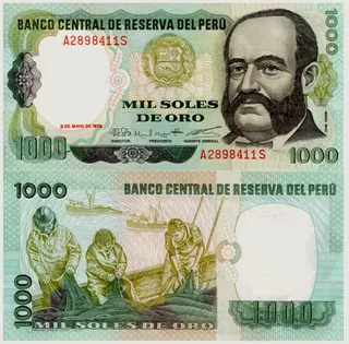 Billete De Perú De 1000 Soles De Oro Nuevo Sin Circular 1981