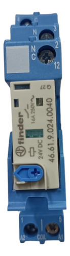 Relay Relé Encapsulado Finder 24vdc 5 Pines 16a Con Base