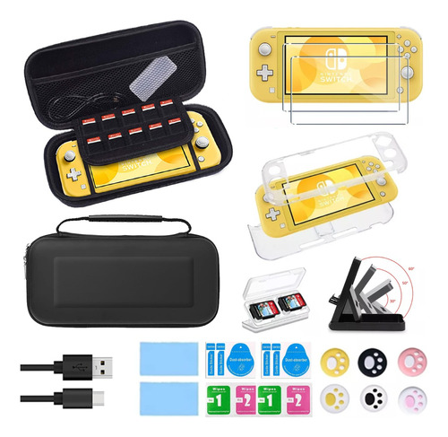 Kit De Accesorios Con Estuche Para Nintendo Switchlite 20en1