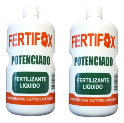 Fertilizante Fertifox Potenciado 1 Litro X 2 Unidades