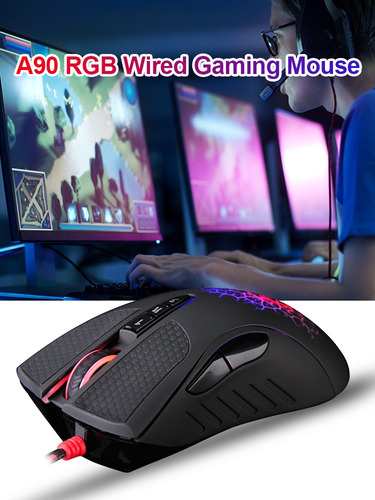 Ratón Para Juegos Con Cable Usb A90 De 4000 Dpi, Colorful Ga