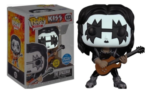 Funko Pop! The Spaceman #123 Kiss Glows In The Dark Original