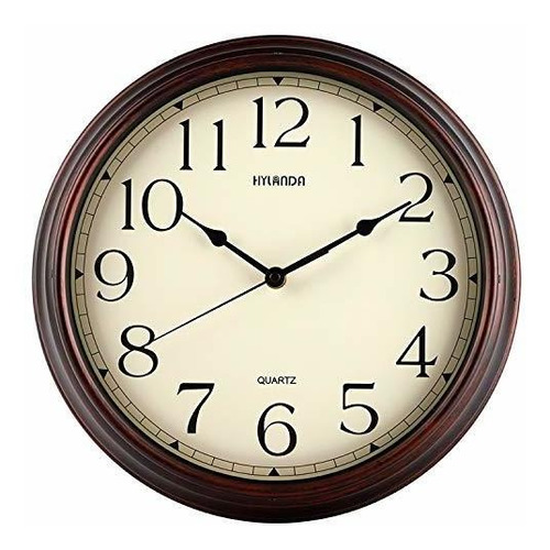 Hylanda Reloj De Pared, 12 Pulgadas, Vintage, Retro, Silenci