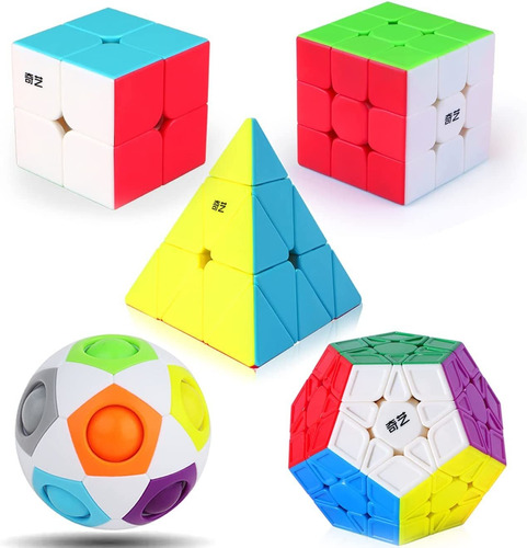 Speed Cube Set, Speed Cube Bundle De 2x2 3x3 Megaminx P...