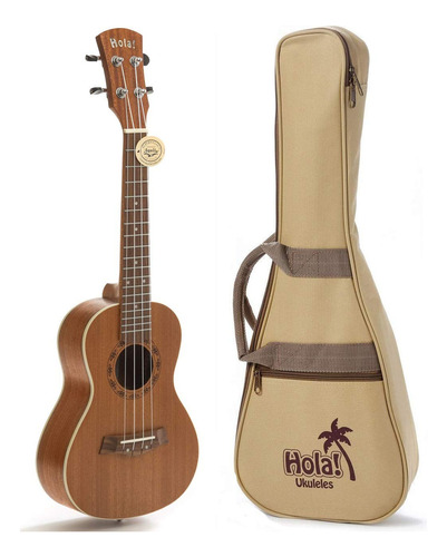 Paquete De Ukelele Tenor, Serie Deluxe De Hola! Music Mode. Color Mahogany