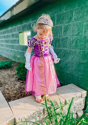 Vestido Rapunzel Princesa Ni as D a Del Ni o Cosplay Disfraz