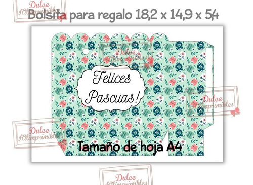 Kit Imprimible Pascua Felices Pascuas Base Huevo Bolsita 14