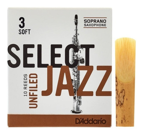Palheta Select Jazz Unfiled - Sax Soprano - 3,0 Soft