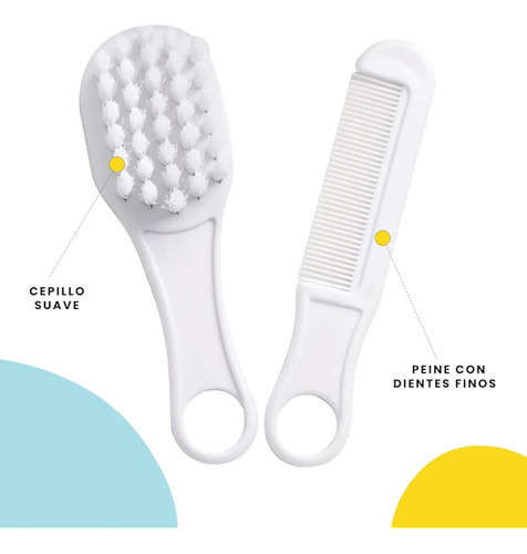 Set De Cuidado Básico Para Bebé: Cepillo, Cortaúñas Y Aspira