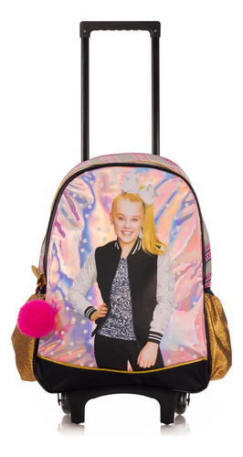 Mochila Con Ruedas Escolar Jojo Siwa You Be You Color Rosa Diseño de la tela Personaje