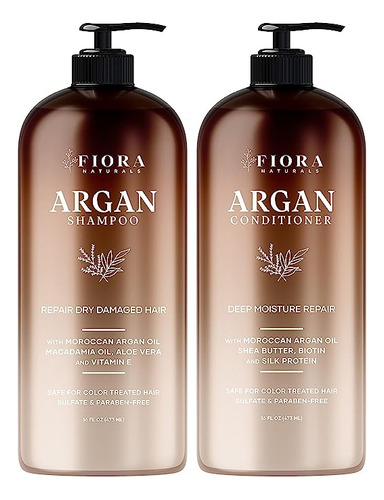 Moroccan Argan Oil Shampoo And Conditioner Set Sulfate Free