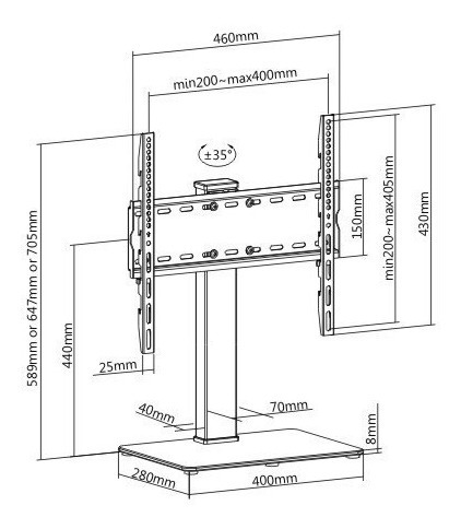 Rack Base Para Tv De 32 A 55 PuLG Soporte Pedestal En Mesa