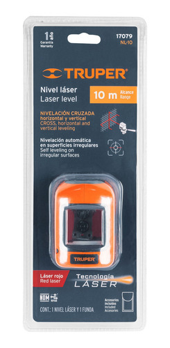Nivel Laser 10m Autonivelante Cruz Construccion Funda 17079