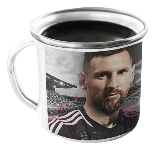 Taza Enlozada Lechera Lionel Messi Inter Miami Estadio