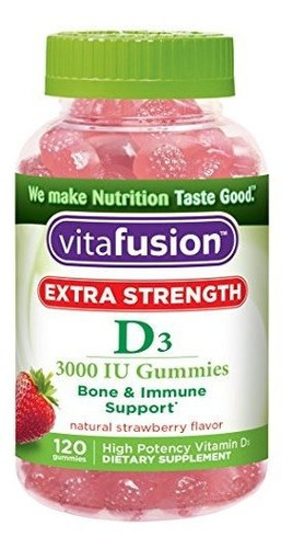 Vitafusion Extra Strength Vitamina D3 Gummies, Cuenta 120