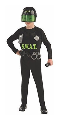 Rubie's Young Heroes Child's S.w.a.t. Traje De Equipo, Medio