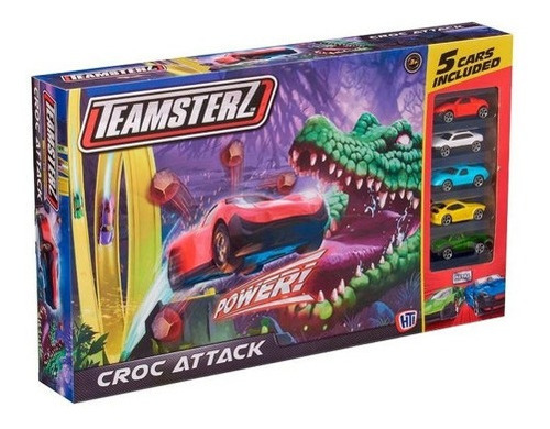 Pista De Autos Croc Attack Con 5 Autos Teamsterz 14145