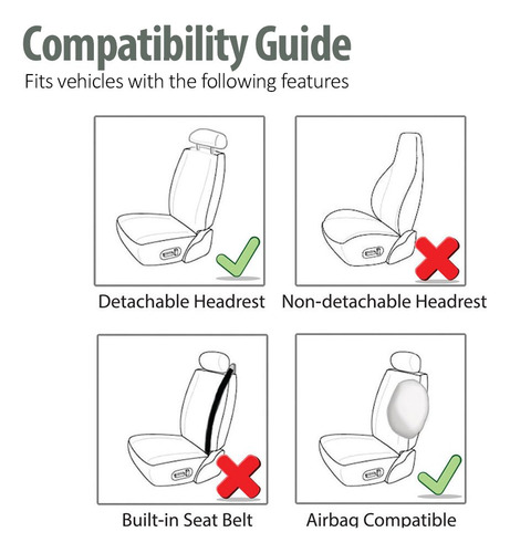 Juego De Fundas De Asiento De Coche Ajuste Universal