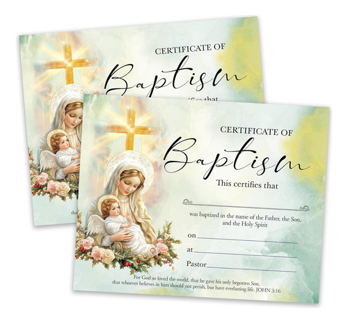 Certificado De Batizado Impresso E Personalizado De Igreja