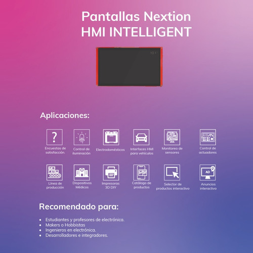 Pantalla Táctil Nextion Intelligent 10.1 Nx1060p101-011r-i