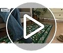 Alfombra De Pasillo Lavable Bohemia Color Verde 2x6