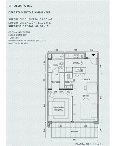 Desarrollo Saavedra 2 Amb 66 M2 2 Baños Amenities
