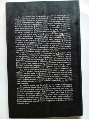 Operatividad De La Didáctica - Tomo 2 Pansza González 1993