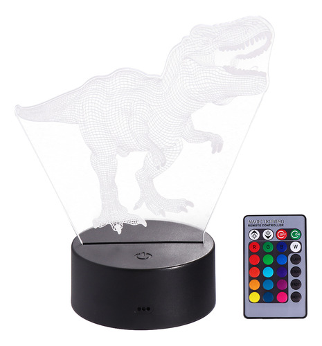 Lámpara De Noche Led Con Diseño De Dinosaurio 3d Usb, Modelo