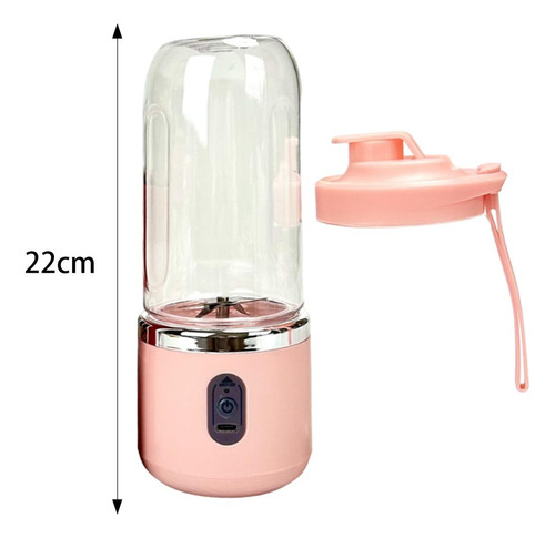 = Mini Liquidificador Portátil 40w 6 Lâminas Copo Vidro