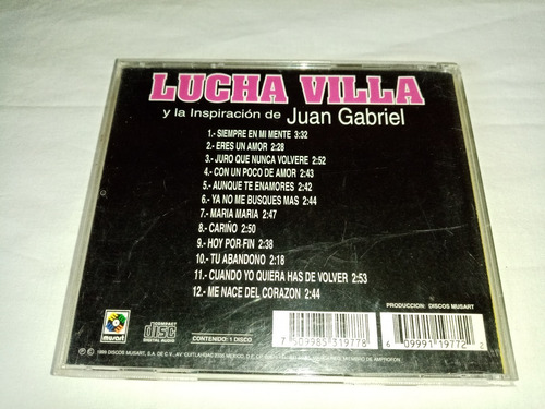 Lucha Villa Y La Inspiración De Juan Gabriel Cd 1999 Musart (Usado)