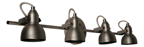 Lámpara Decorativa Vintage Tipo Riel 4 Spots Led 24w Tr-2416 Color Acero