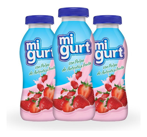 Yogurt Migurt Fresa 250gr Pack 3und