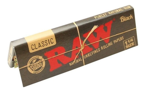 Raw Black 78 Mm Pack X 4 = 200 Unidades Sedas Papelillos