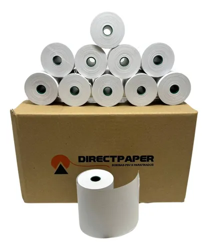 Bobina Térmica 80mm x 40m DirectPaper Kit 30 Impressora Comerciai...