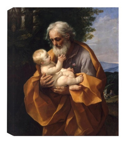 Cuadro Religioso, St Joseph With The Infant Jesus, 60x40cm