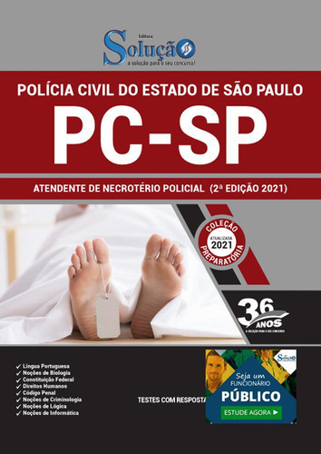 Apostila Pc Sp - Atendente De Necrotério Da Polícia Civil Sp