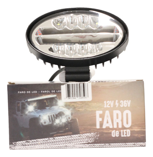 Faro De Led Ovalado 30 Led 90w C/ Flash 12/24v