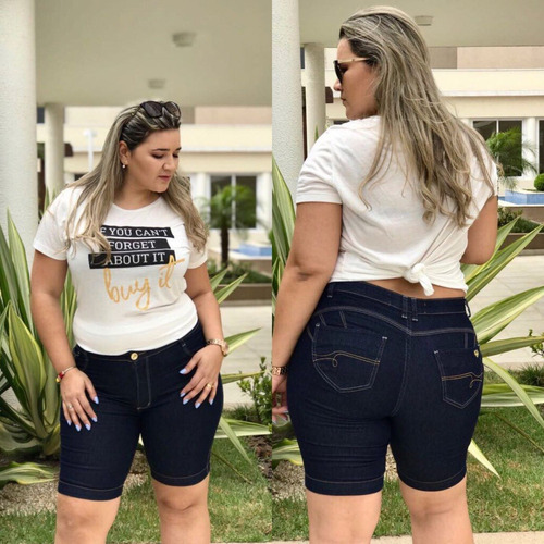 short jeans feminino plus size