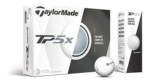 Taylormade Tp5x Pelotas De Golf, Blanco (una Docena).