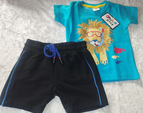 Conjunto De Niño Shorts Y Camisas  6 Meses  3pzas 